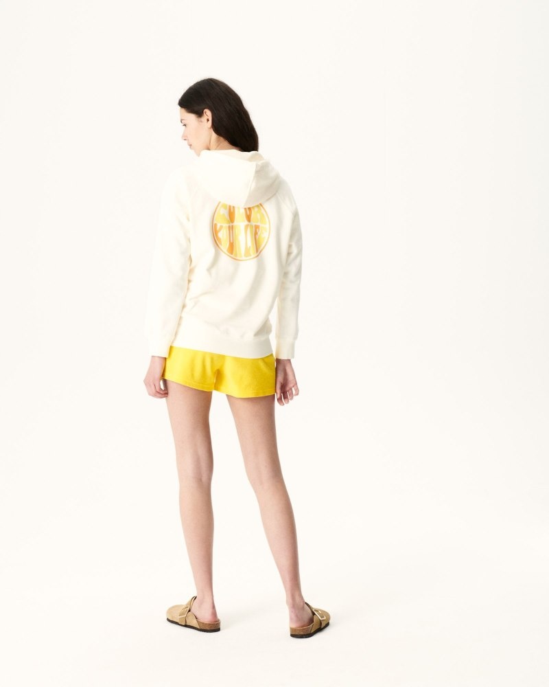 Off-white JOTT Monteria Hooded Fleece Women's Sweatshirts | BNX-8030