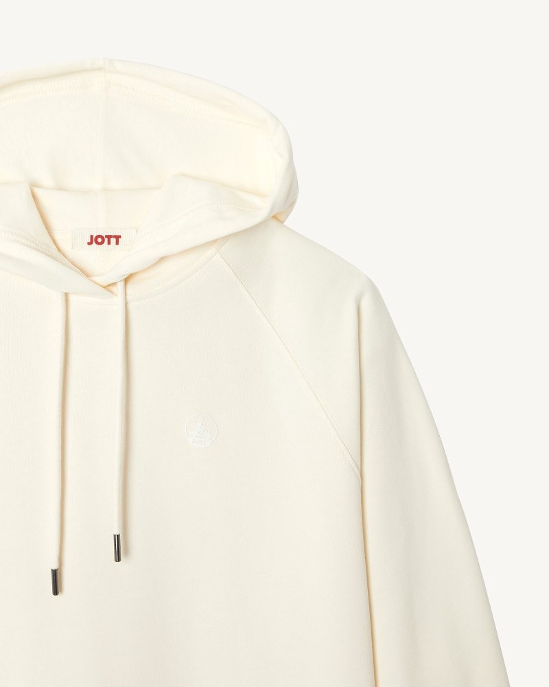 Off-white JOTT Monteria Hooded Fleece Women's Sweatshirts | BNX-8030