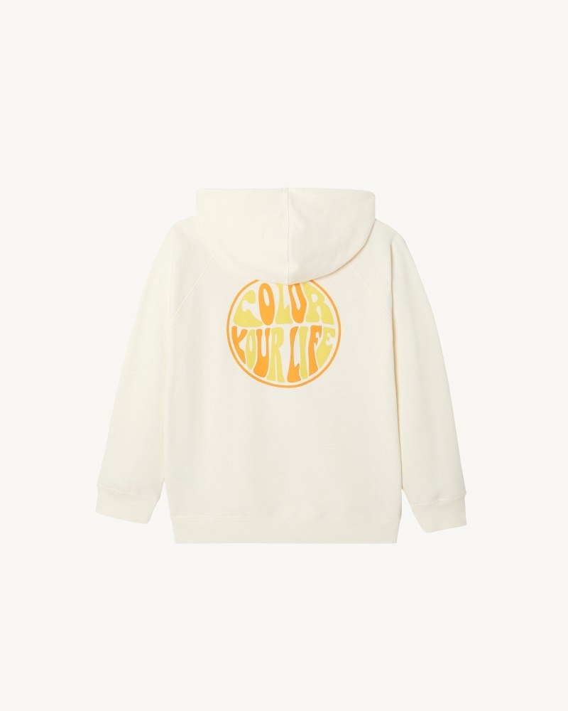 Off-white JOTT Monteria Hooded Fleece Women's Sweatshirts | BNX-8030