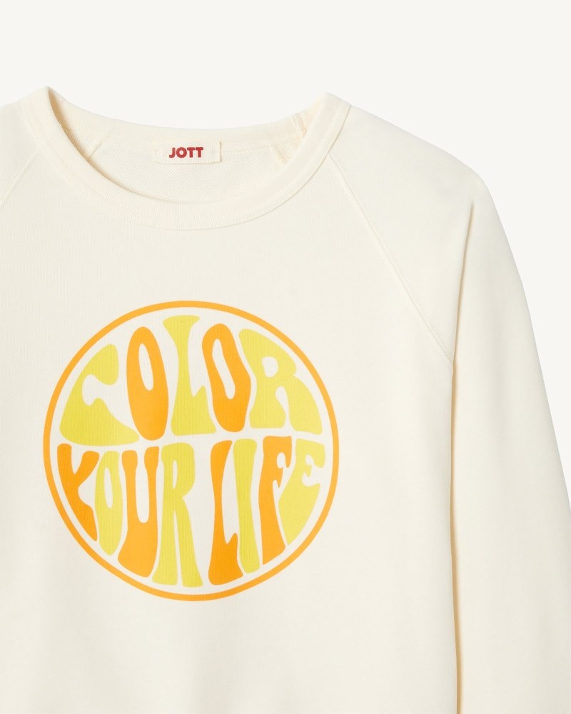 Off-white JOTT Paraty Print Women's Sweatshirts | TRI-9480