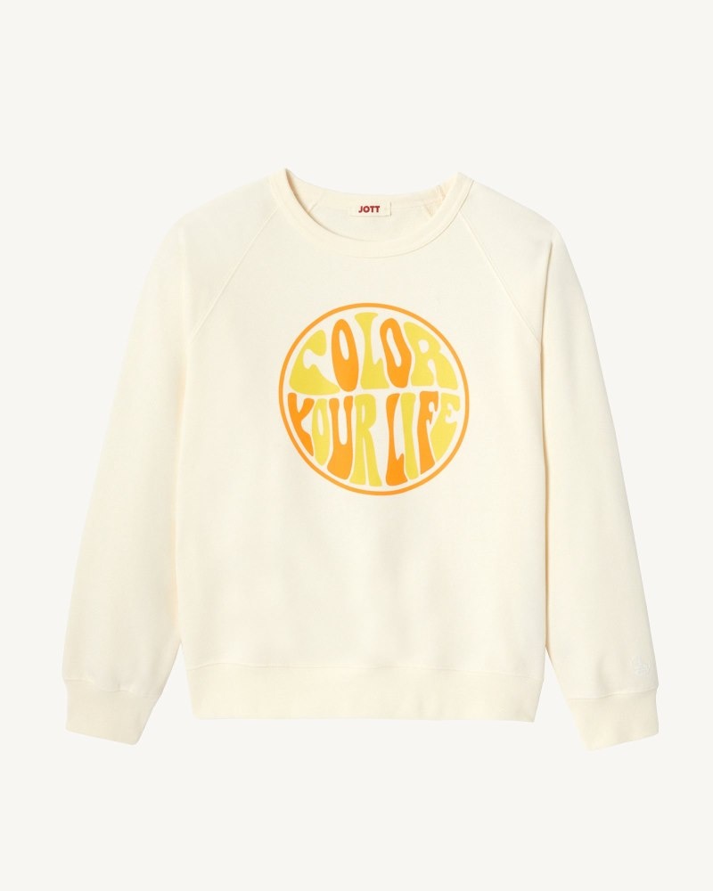 Off-white JOTT Paraty Print Women\'s Sweatshirts | TRI-9480