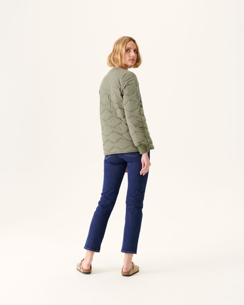 Olive JOTT Alexia V-neck Zipped Women's Jackets | WGJ-7874