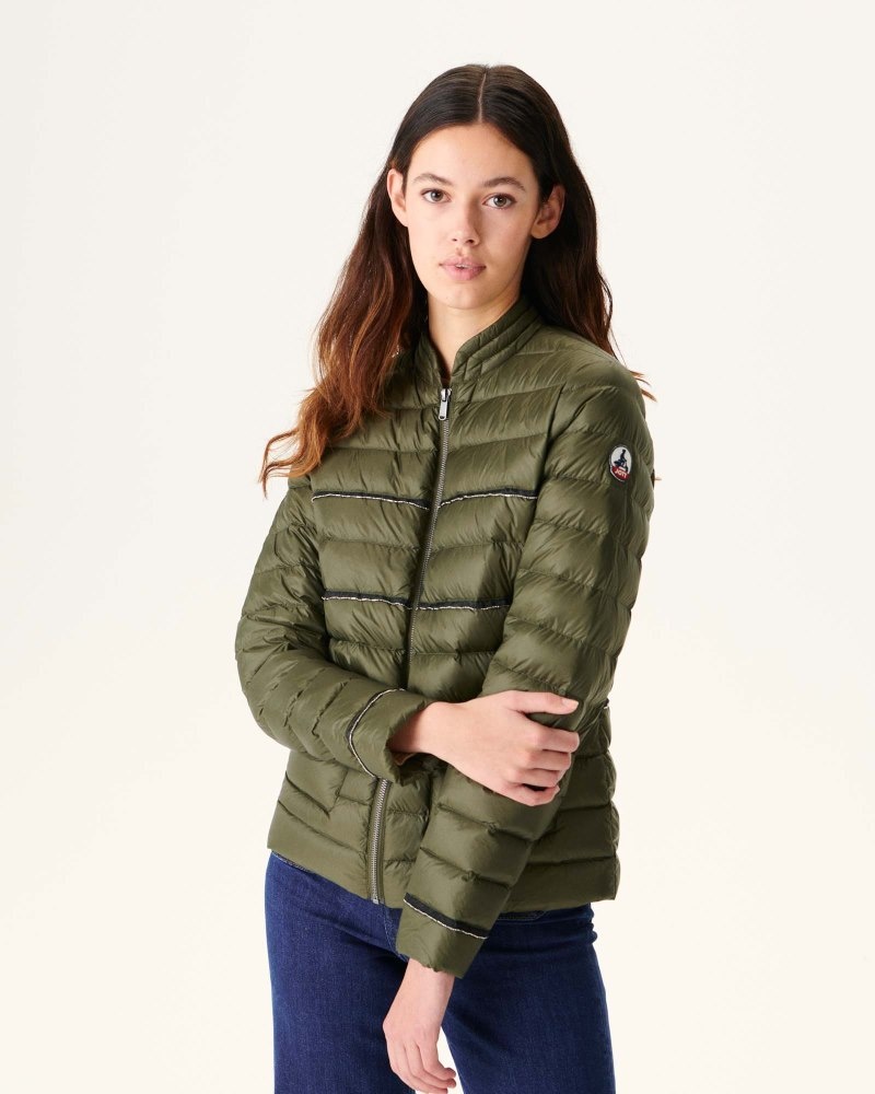 Olive JOTT Andorra Light Short Women\'s Jackets | RHH-2496