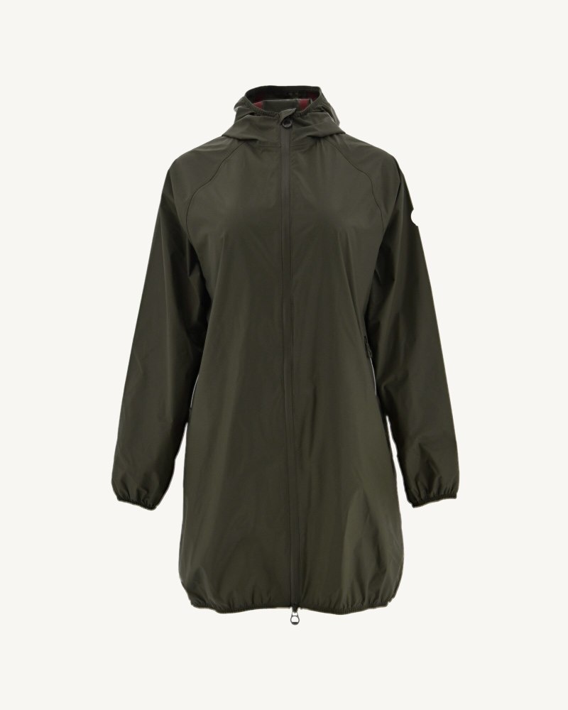 Olive JOTT Copenhagen Long Hooded Women's Jackets | EBN-9347