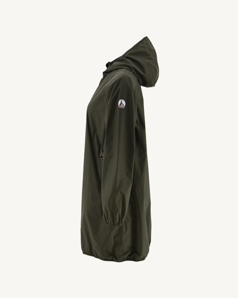 Olive JOTT Copenhagen Long Hooded Women's Jackets | EBN-9347