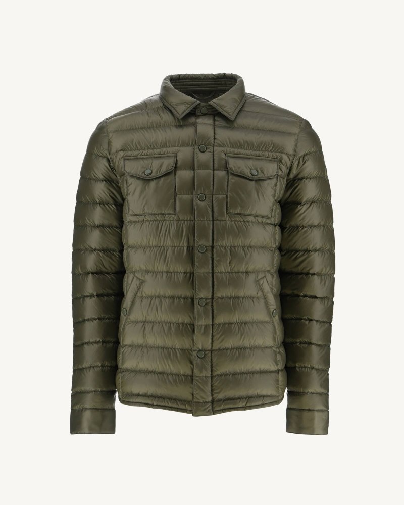 Olive JOTT Cris Lightweight Men's Down Jackets | RZF-5792