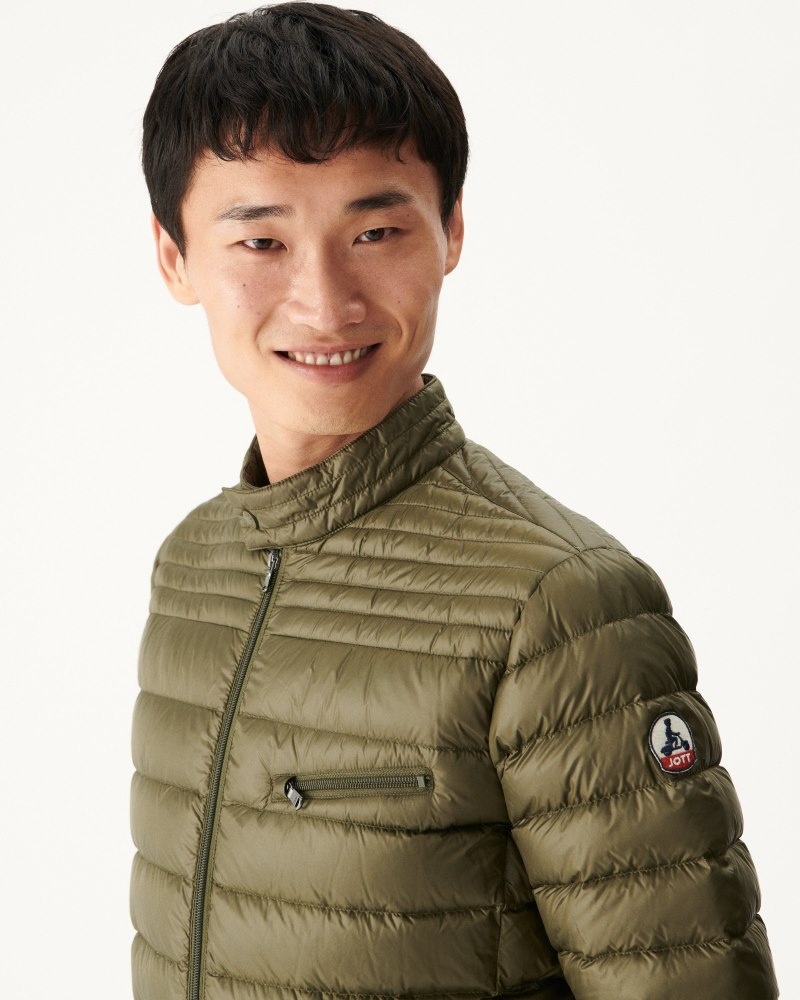 Olive JOTT David Men's Down Jackets | PRC-1956