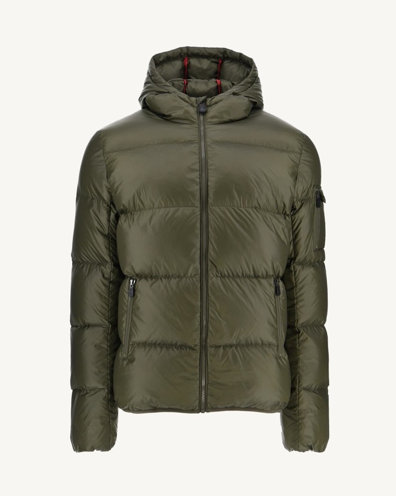 Olive JOTT Extreme Cold Java Hooded Men's Down Jackets | YCX-9642