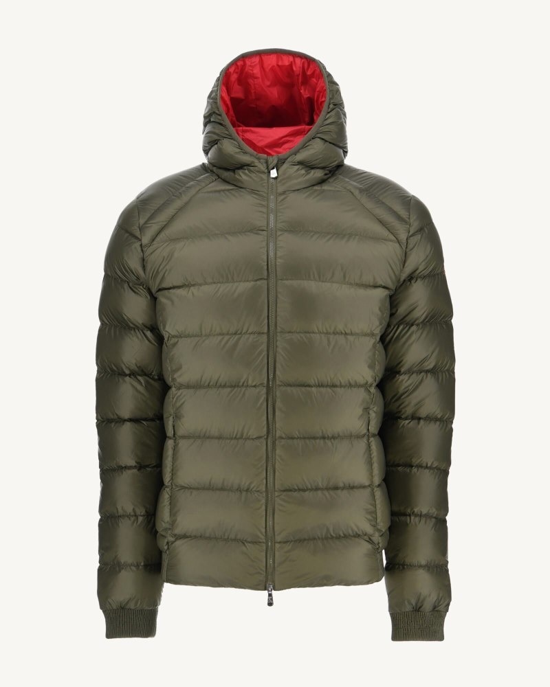 Olive JOTT Extreme Cold Nat Hooded Men's Down Jackets | FSL-0296