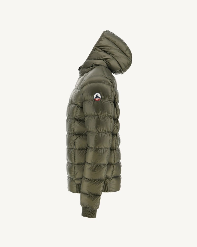 Olive JOTT Extreme Cold Nat Hooded Men's Down Jackets | FSL-0296