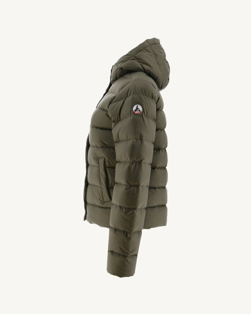 Olive JOTT Jane Straight Hooded Women's Puffer Jackets | TRR-1921