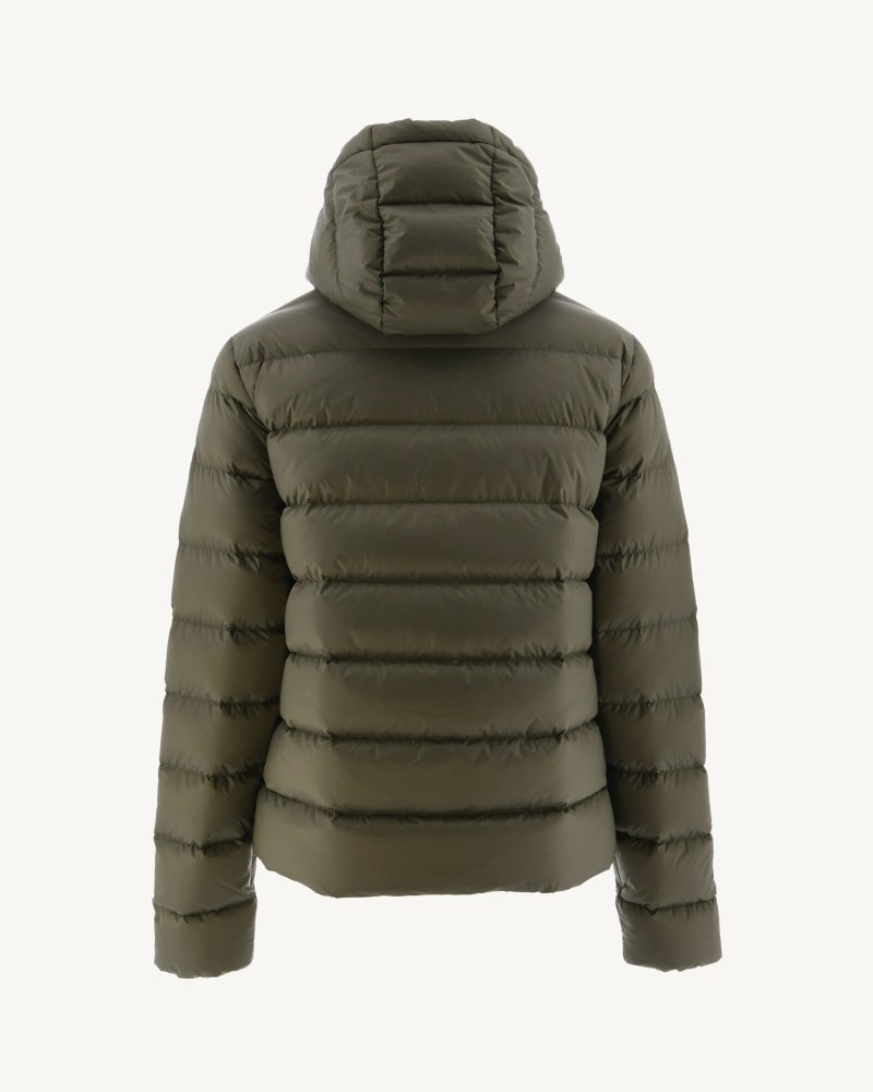 Olive JOTT Jane Straight Hooded Women's Puffer Jackets | TRR-1921