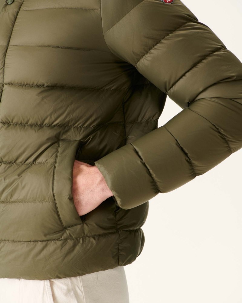 Olive JOTT Jorge Hooded Men's Puffer Jackets | WHE-4789