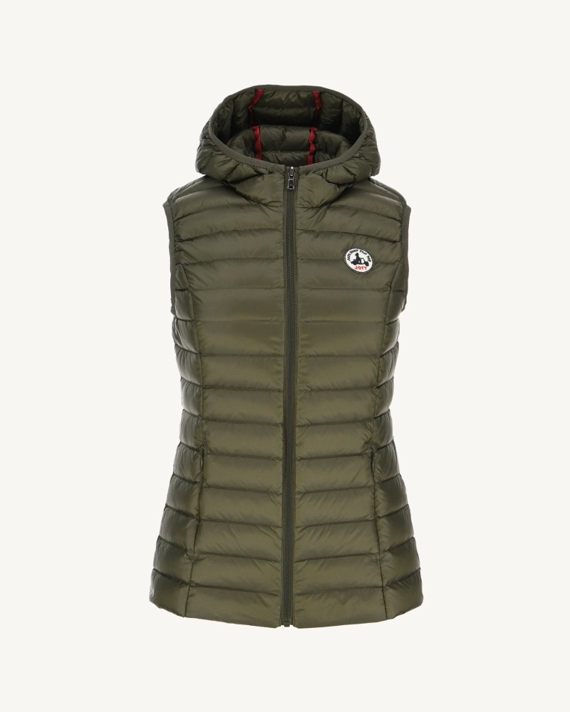 Olive JOTT Light Sleeveless Mali Women's Down Jackets | GWZ-7140