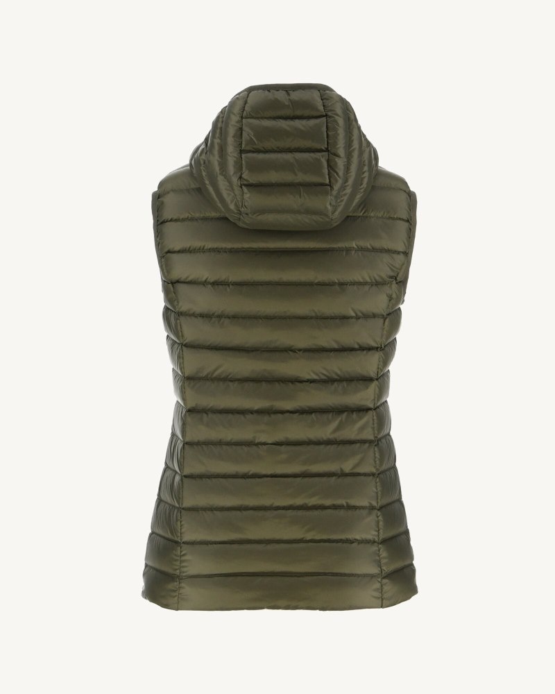 Olive JOTT Light Sleeveless Mali Women's Down Jackets | GWZ-7140