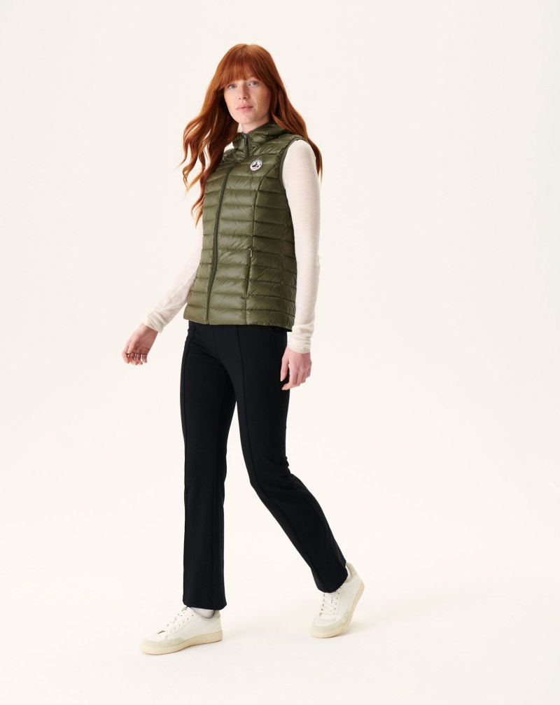 Olive JOTT Light Sleeveless Mali Women's Down Jackets | GWZ-7140