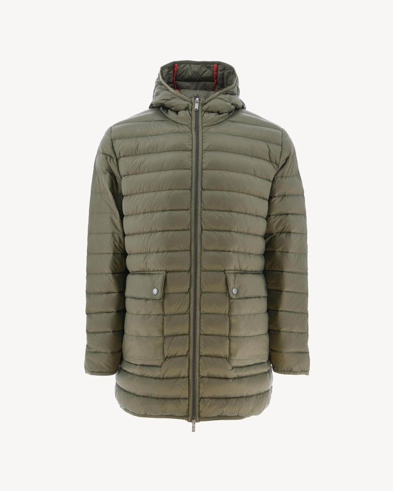 Olive JOTT Luc Long Men's Down Jackets | MBQ-1242