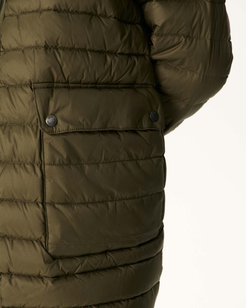 Olive JOTT Luc Long Men's Down Jackets | MBQ-1242