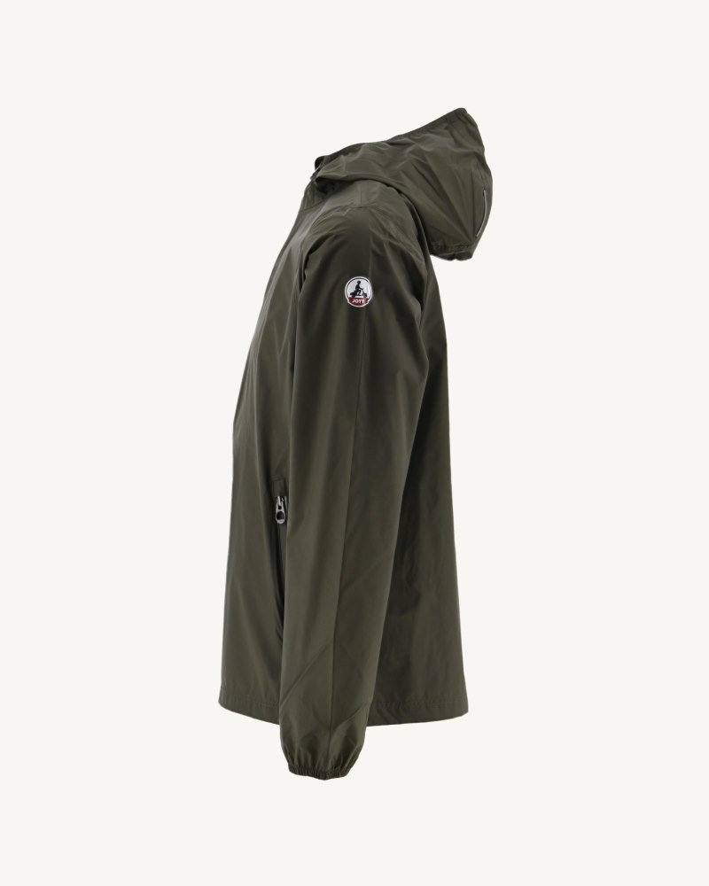 Olive JOTT Manila Packable Hooded Men's Jackets | KUN-0334