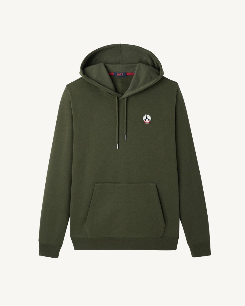 Olive JOTT Mataro Men's Hoodie | UHT-6653