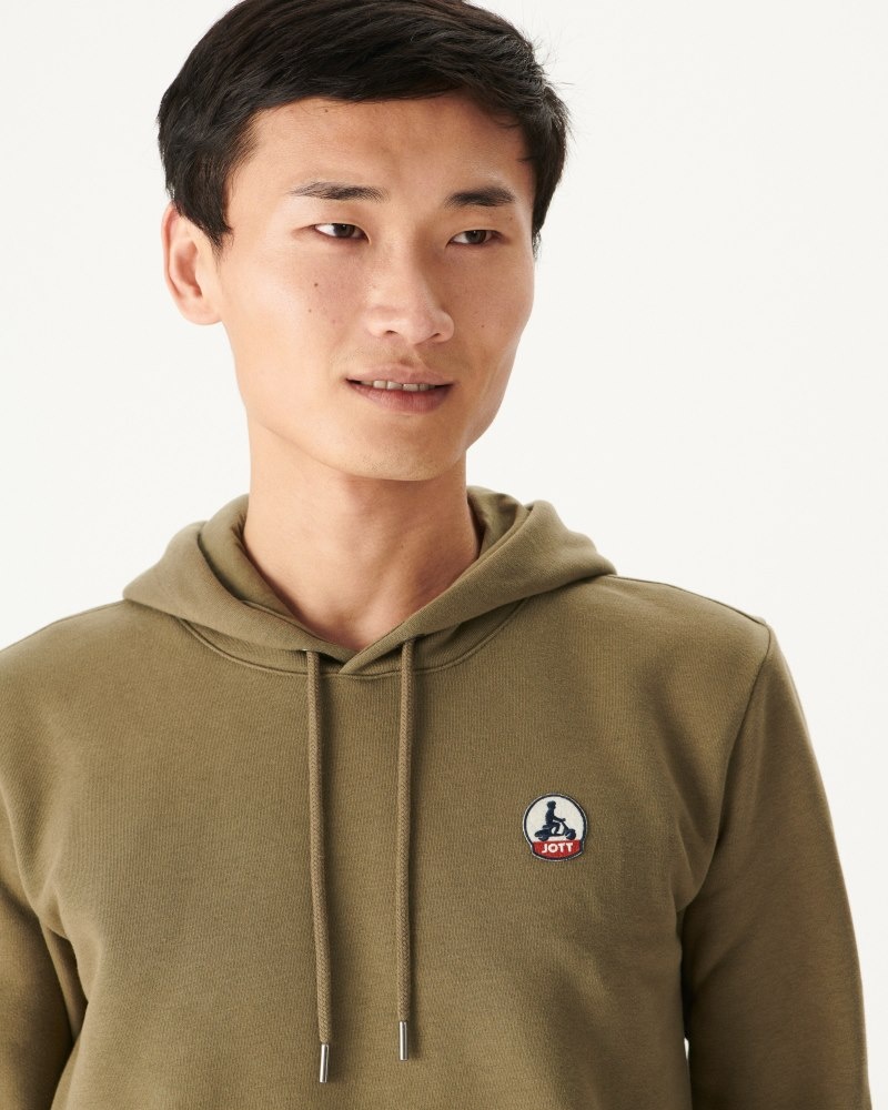 Olive JOTT Mataro Men's Hoodie | UHT-6653