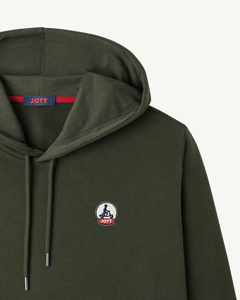 Olive JOTT Mataro Men's Hoodie | UHT-6653