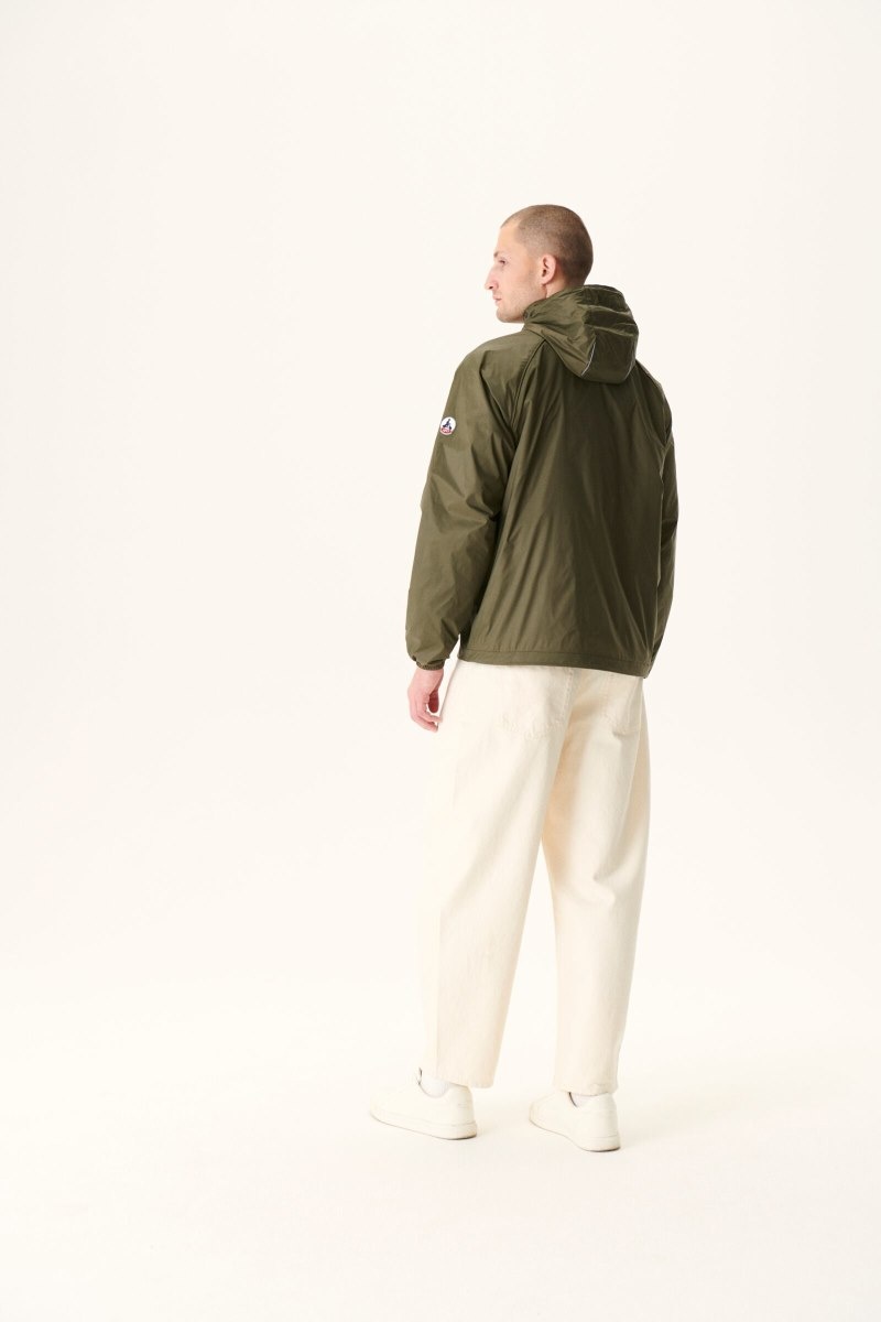 Olive JOTT Mistral Hooded Men's Windbreaker | FOV-0116