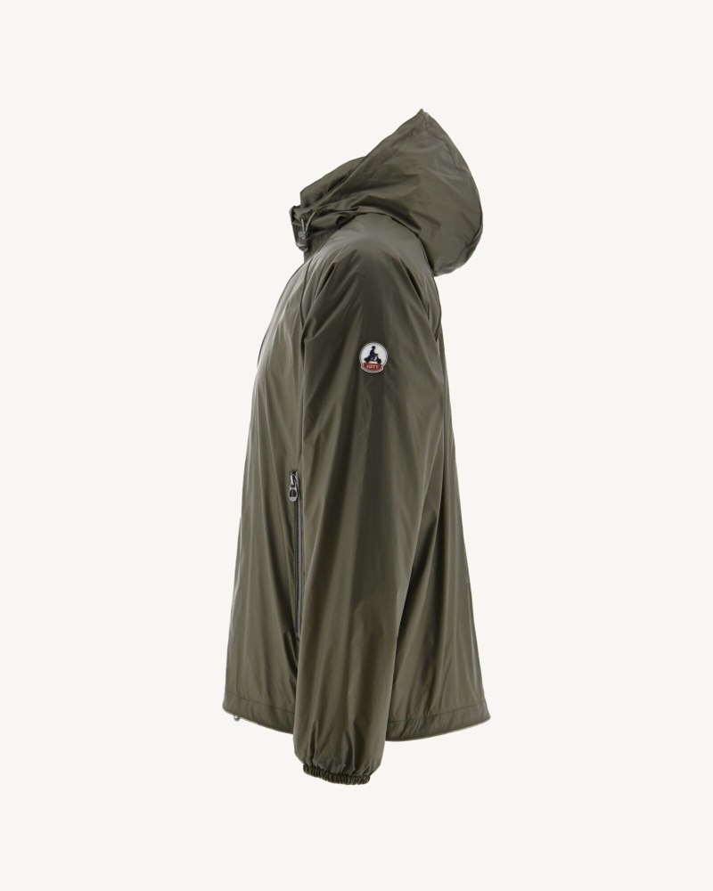 Olive JOTT Mistral Hooded Men's Windbreaker | FOV-0116