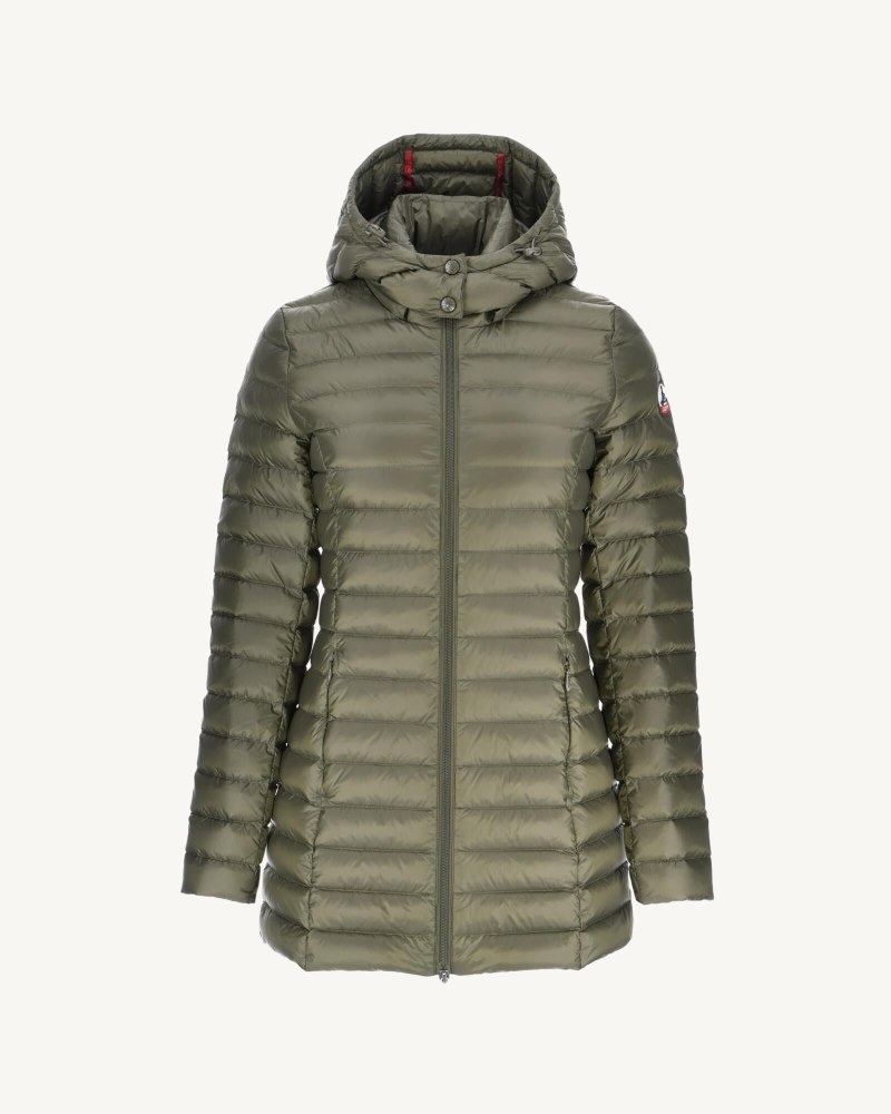 Olive JOTT Nour Hooded Women's Puffer Jackets | EMI-5320