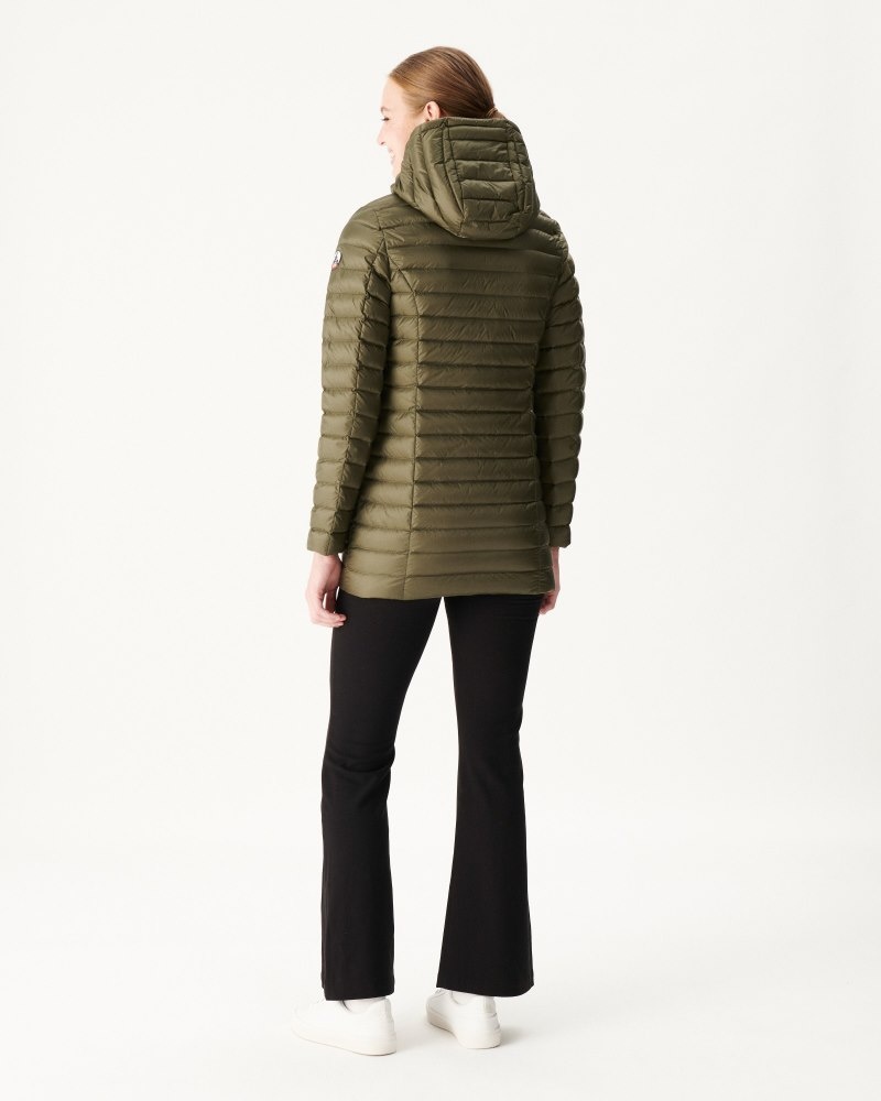 Olive JOTT Nour Hooded Women's Puffer Jackets | EMI-5320