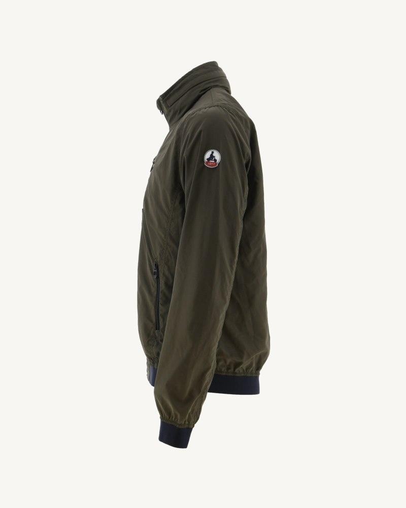 Olive JOTT Oregon Pocketable Hooded Men's Jackets | UDC-5853