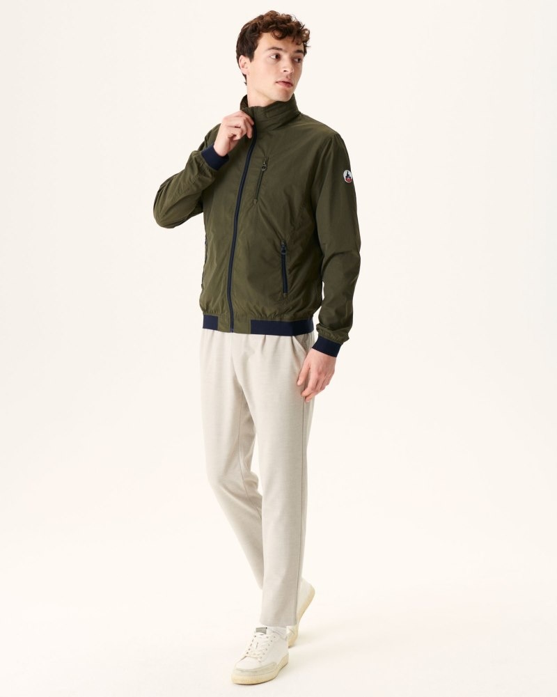 Olive JOTT Oregon Pocketable Hooded Men's Jackets | UDC-5853