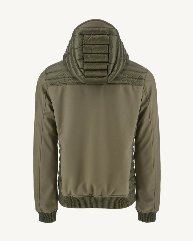 Olive JOTT Paco Lightweight Men's Down Jackets | FOP-1386