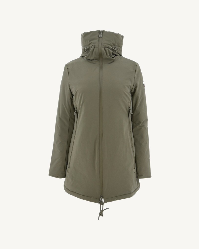 Olive JOTT Siberia Hooded Women's Puffer Jackets | WPM-9932