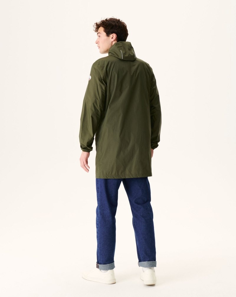 Olive JOTT Stockholm Pocketable Men's Rain Coats | JIH-5919