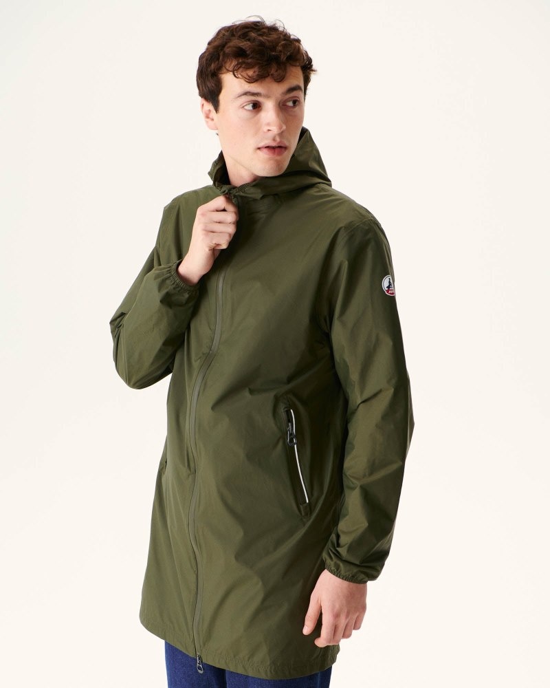 Olive JOTT Stockholm Pocketable Men\'s Rain Coats | JIH-5919