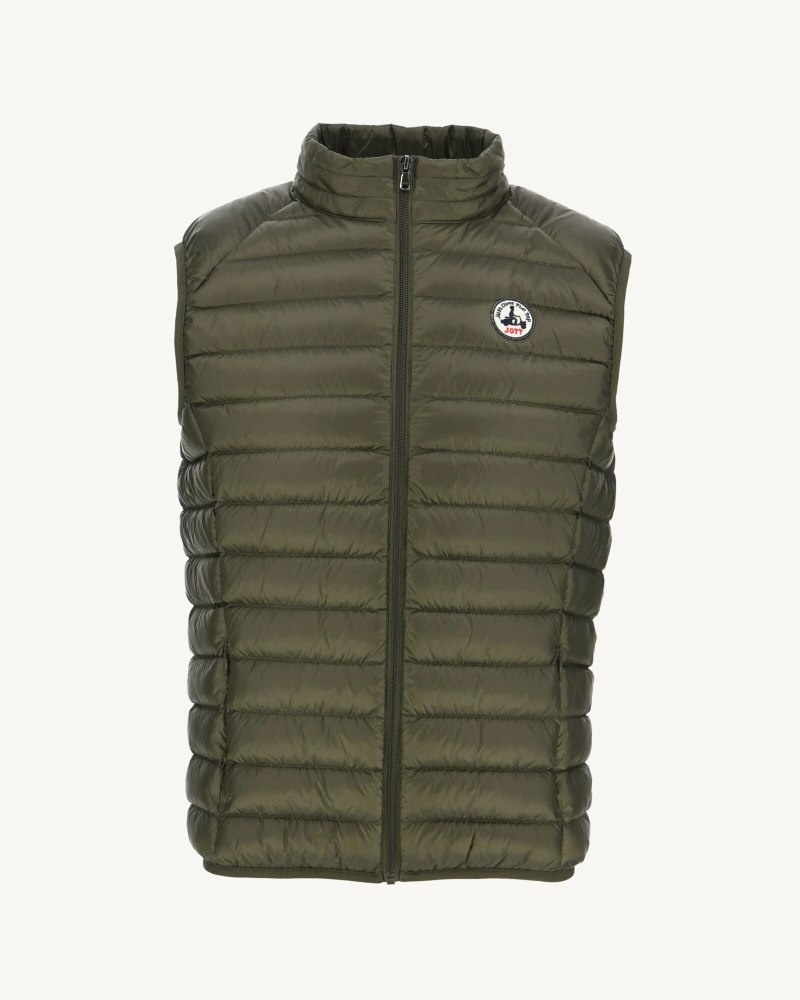 Olive JOTT Tom Sleeveless Men's Down Jackets | LSD-4139