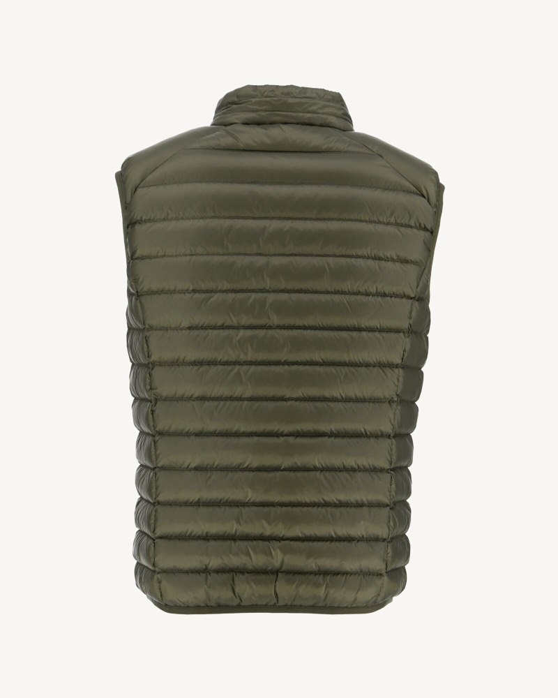 Olive JOTT Tom Sleeveless Men's Down Jackets | LSD-4139