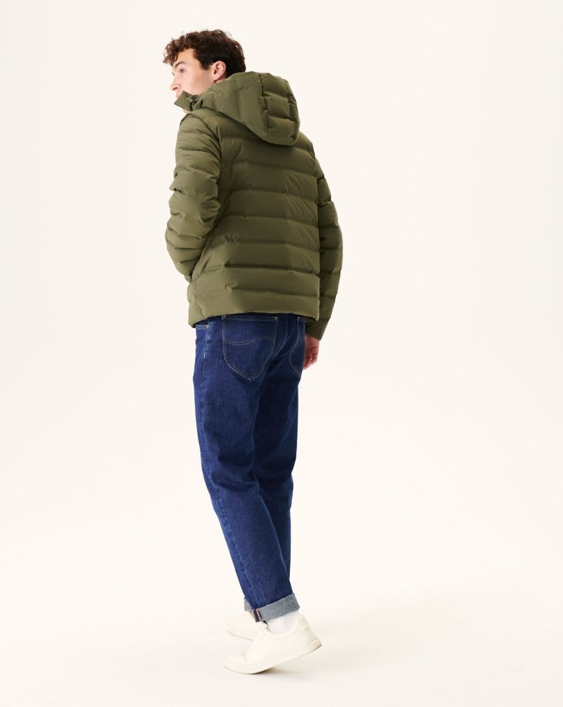 Olive JOTT Ulaan 4-in-1 Hooded Men's Puffer Jackets | TXI-1180