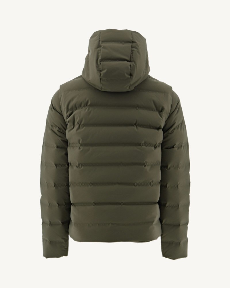 Olive JOTT Ulaan 4-in-1 Hooded Men's Puffer Jackets | TXI-1180