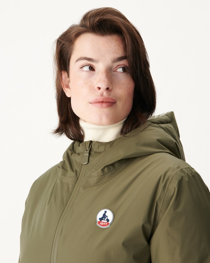 Olive JOTT Victoria Reversible Extreme Cold Women's Down Jackets | RGY-7483