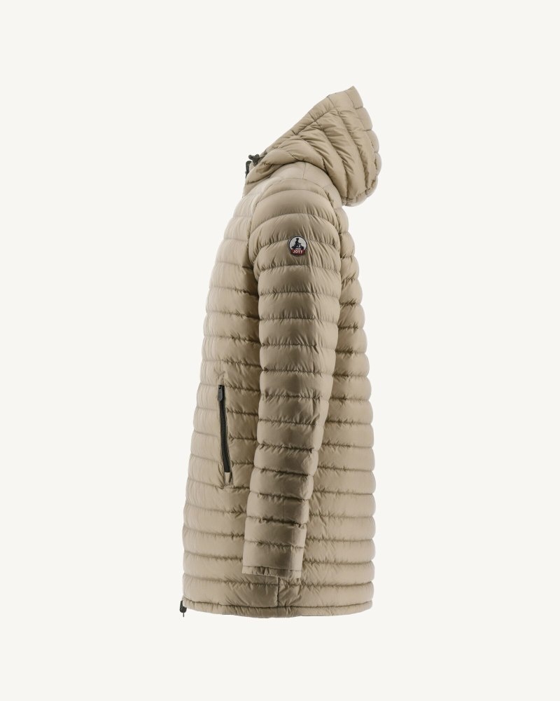 Olive / Beige JOTT Amsterdam Reversible Men's Down Jackets | WYA-2369