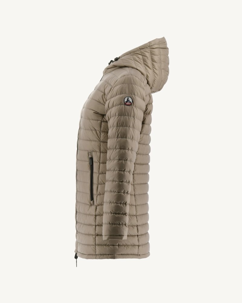 Olive / Beige JOTT Moscow Reversible Women's Down Jackets | QTM-9338