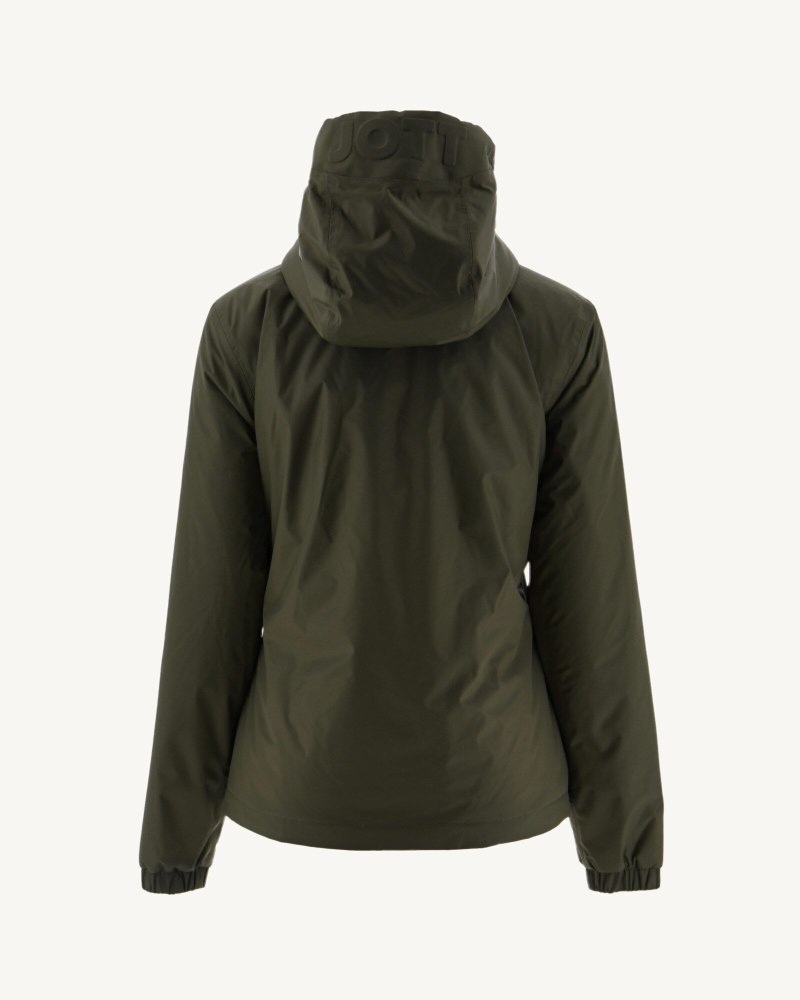 Olive / Light Pink JOTT Kara Reversible Hooded Ultralight Women's Down Jackets | UPF-9435