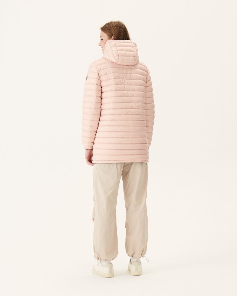 Olive / Light Pink JOTT Roma Long Reversible Women's Down Jackets | JTF-7820