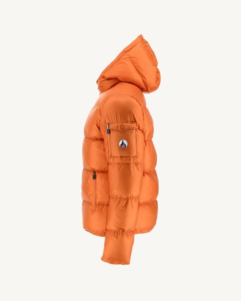 Orange JOTT Java Extreme Cold Hooded Men's Down Jackets | JWH-0240