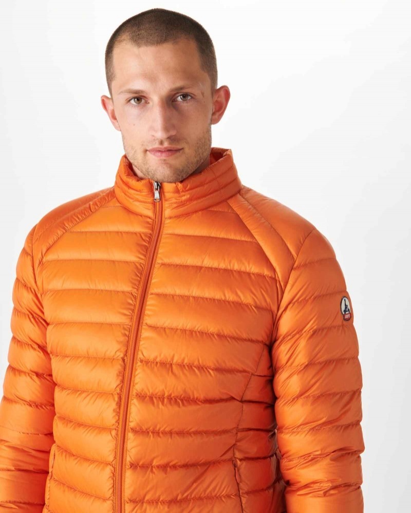 Orange JOTT Light Mat Men's Down Jackets | UDV-9850