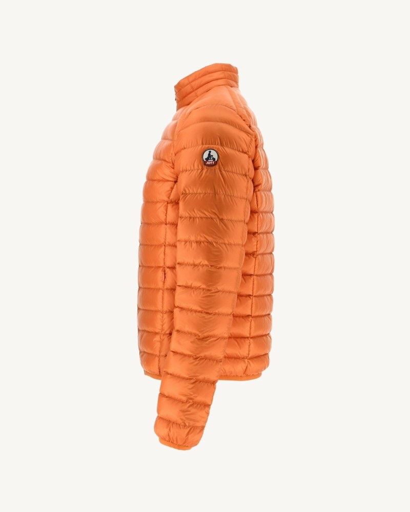 Orange JOTT Light Mat Men's Down Jackets | UDV-9850