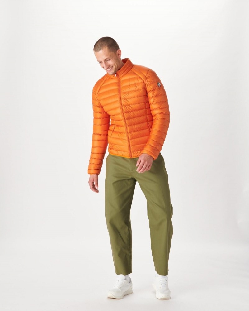 Orange JOTT Light Mat Men's Down Jackets | UDV-9850