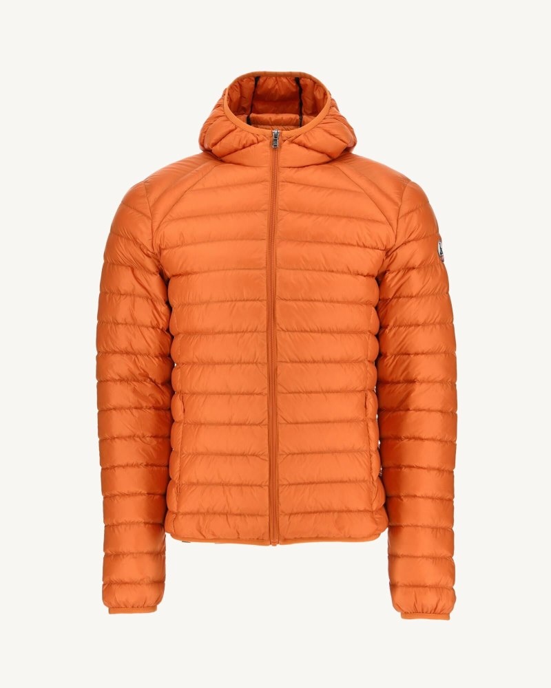 Orange JOTT Nico Lightweight Hooded Men's Down Jackets | BBD-9997